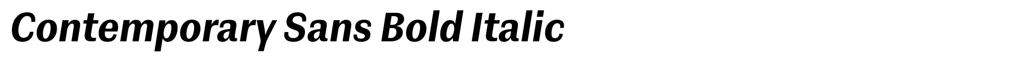 Contemporary Sans Bold Italic image